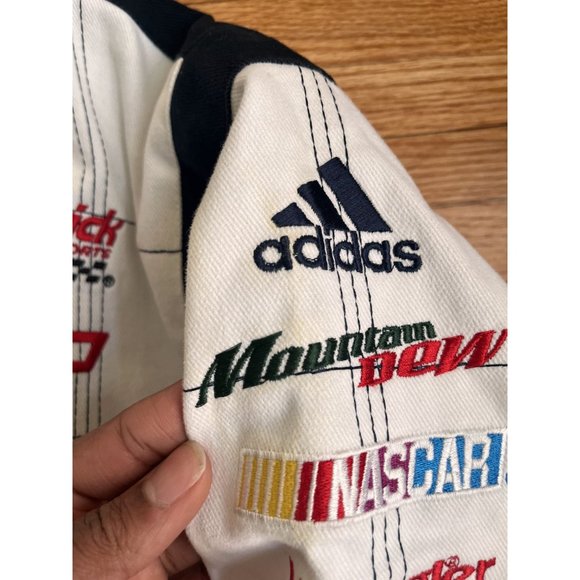 VINTAGE NASCAR 1990S DALE EARNHARDT GREEN WHITE RACING JACKET AMP ENERGY SIZE 2X - Picture 8 of 9